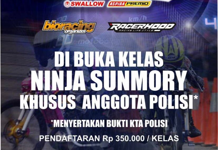 Mantap Nih!! Kejurnas Dragbike Purbalingga Hadirkan Kelas Ninja Sunmoory Khusus Polisi