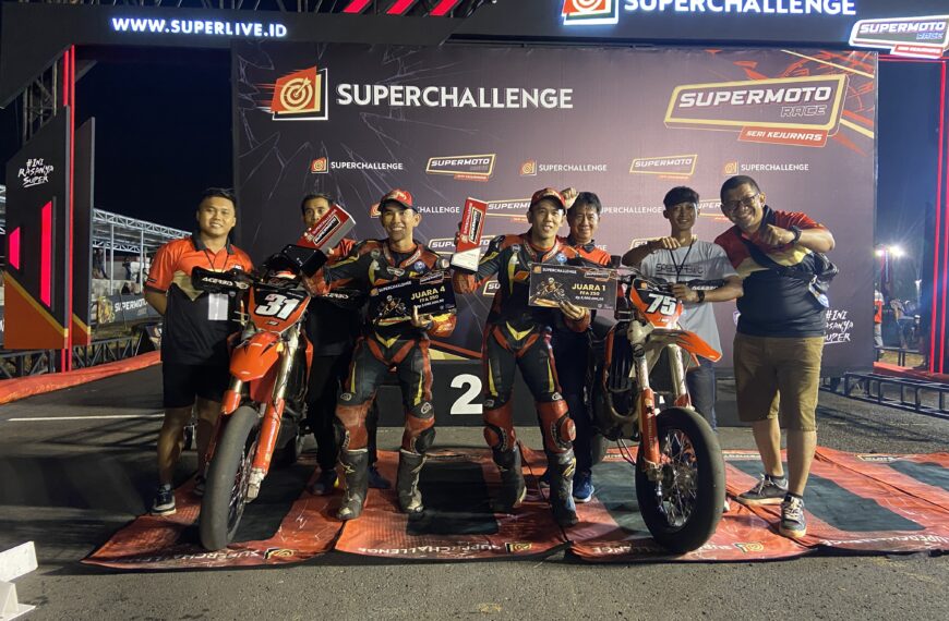 Superchallenge Supermoto Seri 3 Mijen : Penutupan Race Yang Manis Dou Salim Raih Podium Moto 2 FFA 250