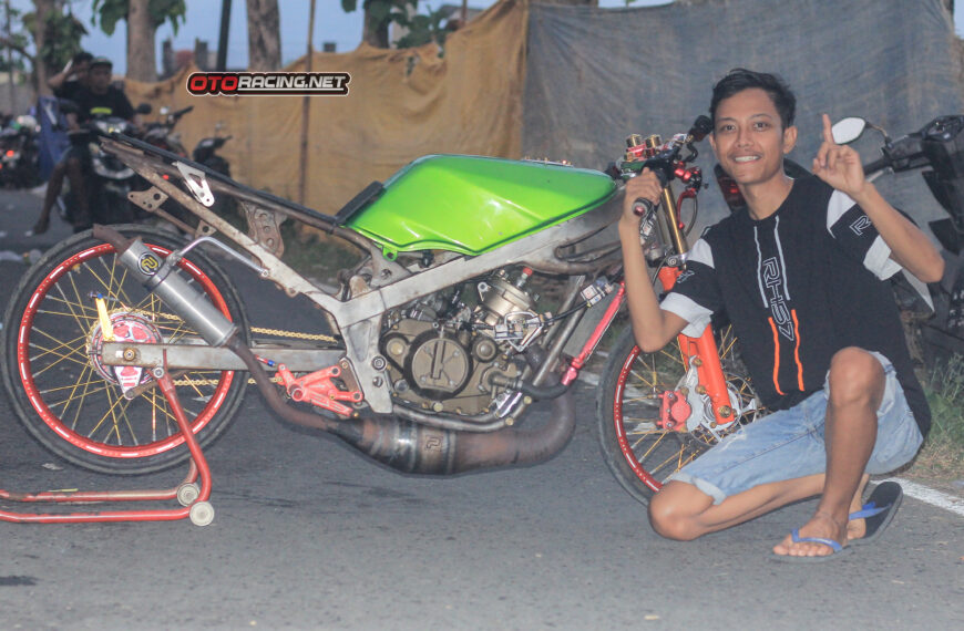 Kejurnas Drag Bike Purbalingga : Menyala!! Ninja 155cc Std Garasi 141 Purworejo Pecah Telor Lewat Deni Deblong