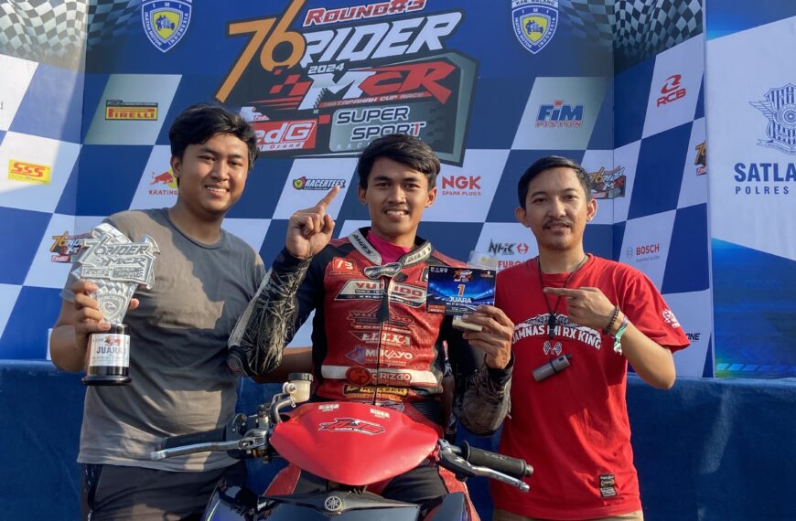 MCR Round 3 Malang 2024 : Perjuangan Gigih Aqsal Ilham Berbuah Manis Jawara Race 1 Bebek 4T 150cc Open