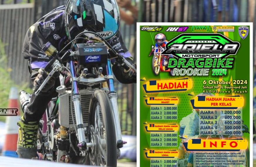 Aqiela Motorsport Drag Bike Rookie Kudus, Siap Di Helat 6 Oktober, 2024. Ada Tiga Kategori Juara Umum