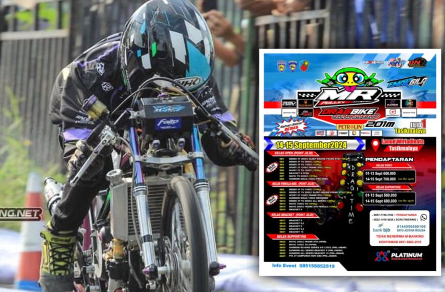 Mr Pulley Drag Bike Championship 2024 : Seri Perdana Siap Di Gelar Akhir Pekan Ini 14 – 15 September. Lanud Wiradinata, Tasikmalaya