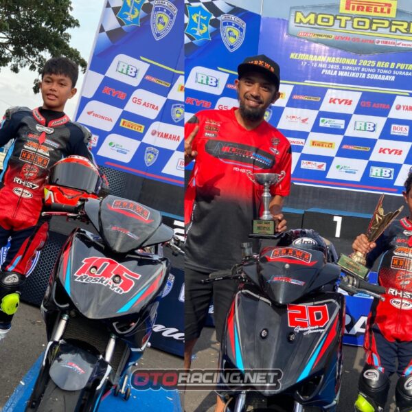 Debut Perdana di Kejurnas Motoprix, Tim No Limit Langsung Antar Dua Pembalap Raih Podium di Race 1 Motoprix Surabaya 2025