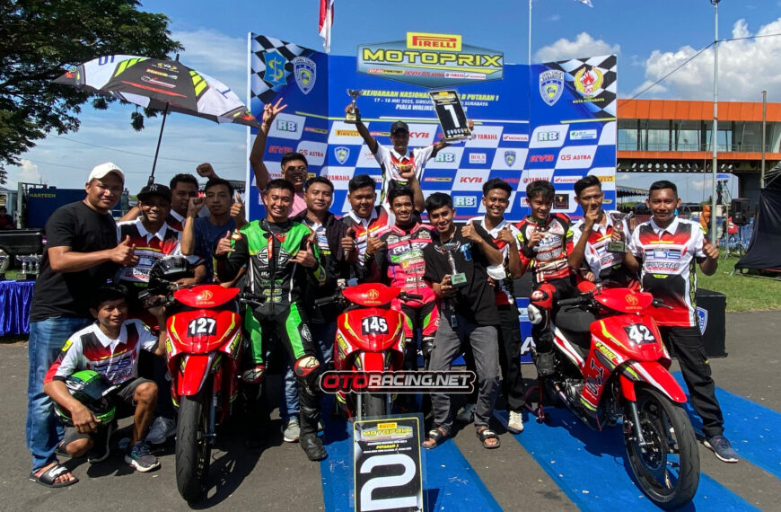 Joss! Bebek 4Tak 130cc HJS Youngstar Dominasi, Tiga Pembalap Sukses Raih Podium di Motoprix Seri 1 Surabaya