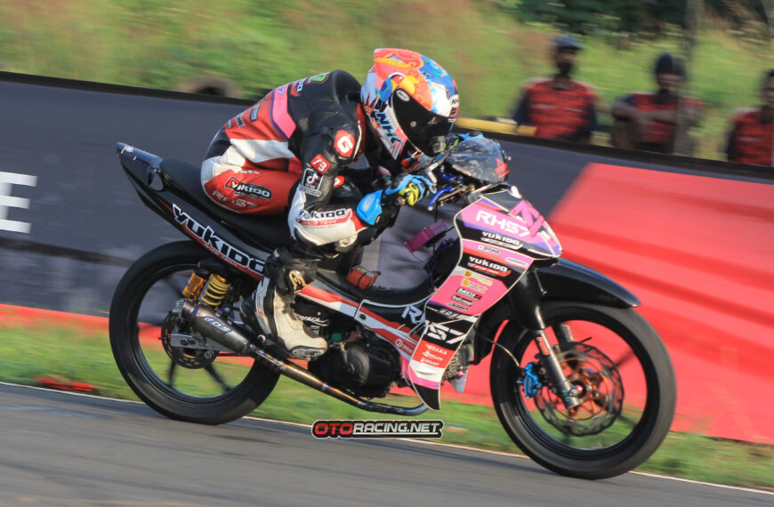 Super Prix Seri 1 Semarang : Ketat! Tiga Pembalap Tembus 47 Detik di Kualifikasi Bebek 4Tak 130cc Novice, M. Yudi Tercepat
