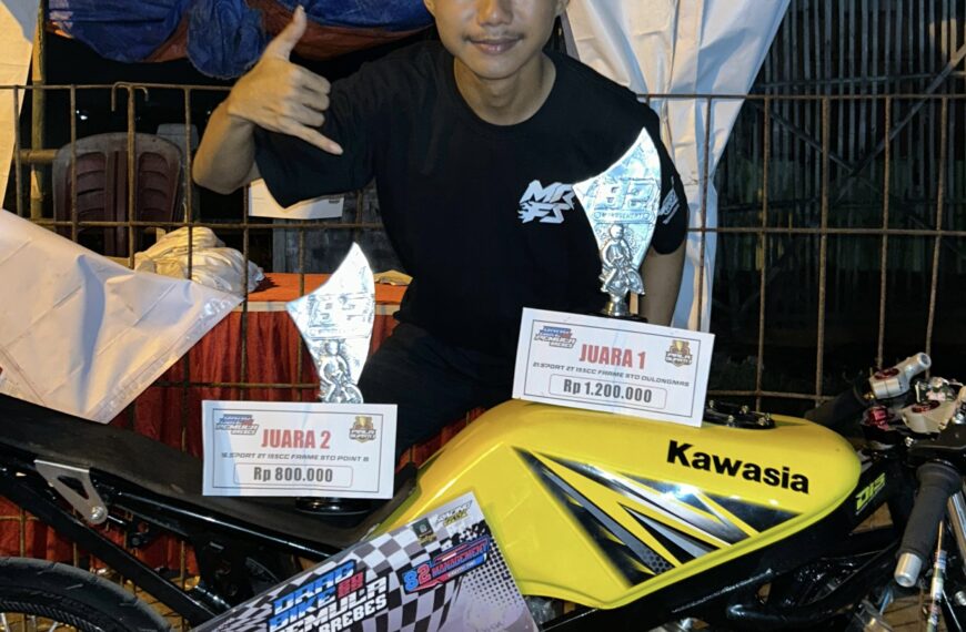 Gilang Delima Bersinar di Piala Bupati DragBike Brebes, MRFS Liontex KT Tuner Kawal ke Juara Umum 2 Point B