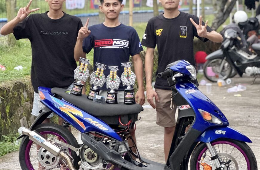 Gery Kate Tampil Apik! Cetak Best Time 7,9 Detik di Pertarungan Matic 200cc Sunmori Tlogo Tuntang Drag Bike