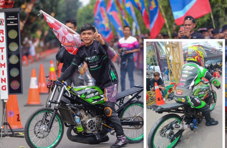 Ninja 155 std Racikan Sonel Sudrajat Sikat 15 Juta di UDRM Drag Bike Cilegon Lewat Noval Codet, Pakai Knalpot RTX!