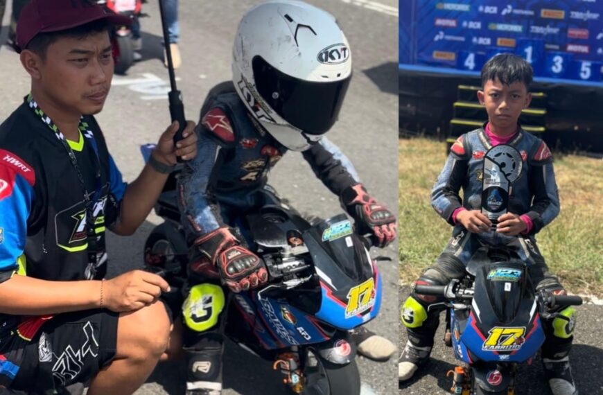 Perdana Tarung di Kelas Pro Kejurnas FIM Mini GP Boyolali, Fabrizio Langsung Raih Podium 2!