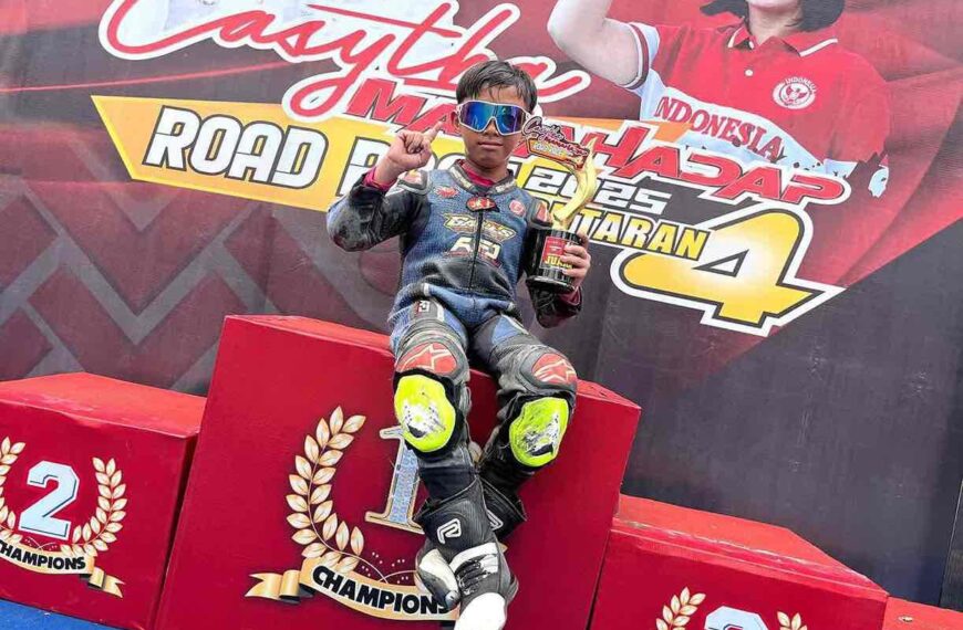 Tanpa Persiapan Khusus Fabrizio Sukses Raih Podium Terbaik dan Posisi Kedua di Kategori Mini GP