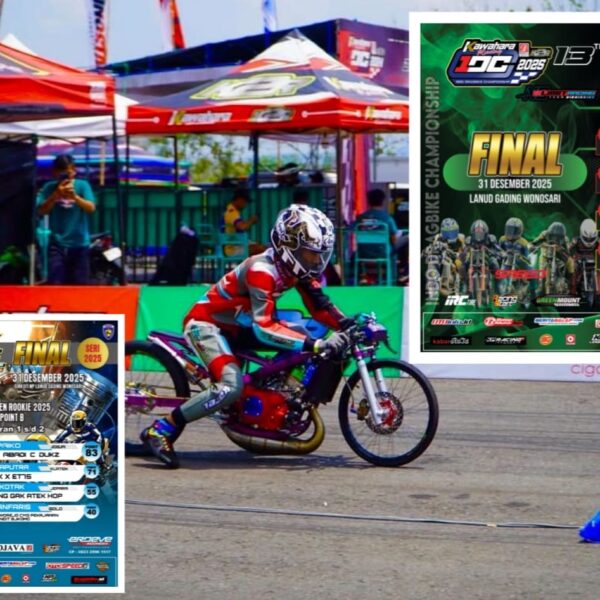 Malam Tahun Baru Jadi Penentuan! Kawahara Djava K2R IDC Drag Bike 2025 dan Final Rookie Drag Bike, Tuntaskan di Wonosari