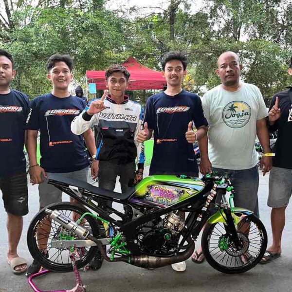 Ninja 155cc STD DRK Gibran Racing Team Sikat Podium Terbaik di ADS Dragbike Slawi Seri 2