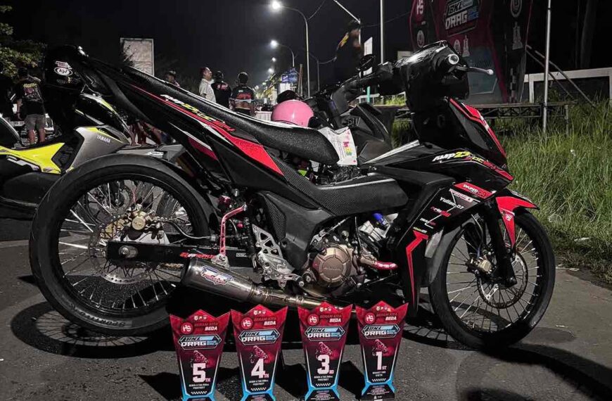 BKL Drag Bike Bengkulu: Honda GTR AMP23 X DC124 X IFR Muffler Sabet Tiga Podium Pro Street 200cc, Ini Rahasia nya!