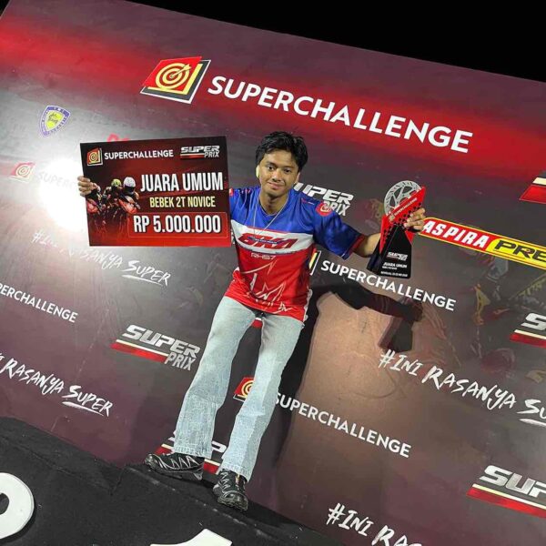 Perdana Tampil di Super Prix, Buana Karya Andalan Langsung Sabet Juara Umum 2Tak Novice Bersama Febrian Yusuf